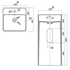 Chậu Lavabo Đặt Sàn HVN3002 Hafele 588.87.400 ảnh 2