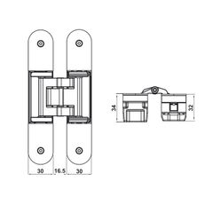 Bản Lề Âm Cửa 120Kg Hafele 927.03.090 ảnh 5