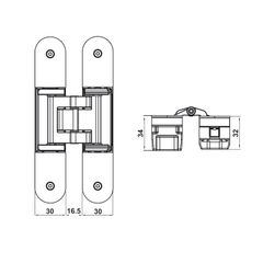 Bản Lề Âm Cửa 120Kg Hafele 927.03.093 ảnh 3