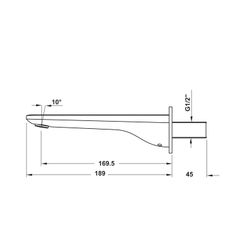 Vòi xả bồn 1 đường nước 160 Kobe đen Hafele 589.15.090 ảnh 3