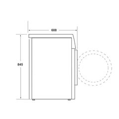Washer-dryer white 10kg/6kg 598x608x845 Hafele 534.94.550 ảnh 2