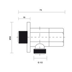 Van khóa nước lục giác 2 đường nước G1/2 Hafele 589.25.870 ảnh 3