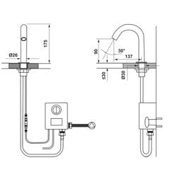 Vòi Nước Đặt Bàn Cảm Biến Hafele 589.64.001 ảnh 2