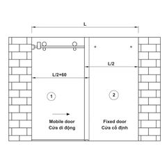 Phụ Kiện Cửa Trượt Phòng Tắm Kính Vuông Hafele 981.71.101 ảnh 2