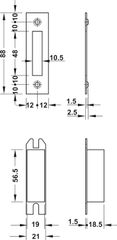 Thân Khóa Chốt Chết Hafele 911.22.881 ảnh 3