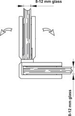 Bản Lề Phòng Tắm Kính 90º Hafele 981.77.906 ảnh 2