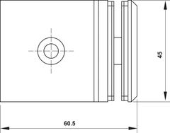 Kẹp Kính - Tường 90º Có Đế Màu Đen Hafele 981.77.911 ảnh 3