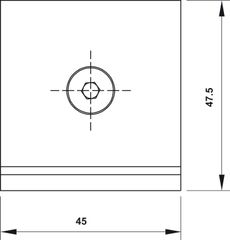 Kẹp Kính Tường 90º Nhà Tắm Có Đế Hafele 981.77.910 ảnh 4