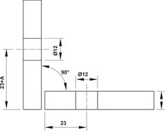 Kẹp Kính - Kính 90º Màu Đen Hafele 981.77.917 ảnh 2