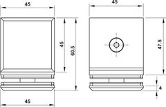Kẹp Kính - Kính 90º Màu Đen Hafele 981.77.917 ảnh 3