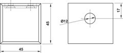 Kẹp Kính Tường 90º Phòng Tắm Kính Hafele 981.77.918 ảnh 3