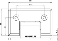 Bản Lề Kính - Tường 90º Hafele 499.05.852 ảnh 2