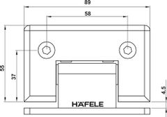 Bản Lề Kính - Tường 90º Hafele 499.05.851 ảnh 2