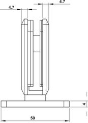 Bản Lề Kính - Tường 90º Hafele 499.05.851 ảnh 3