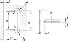 Bản Lề Kính - Tường 90º Hafele 499.05.850 ảnh 4