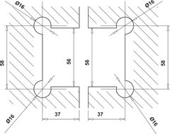 Bản Lề Kính - Kính 180º Hafele 499.05.855 ảnh 4