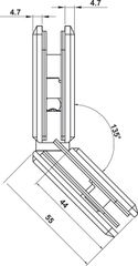 Bản Lề Kính - Kính 135º Hafele 499.05.859 ảnh 2