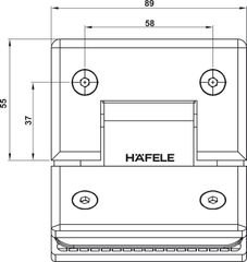 Bản Lề Kính - Kính 135º Hafele 499.05.859 ảnh 3