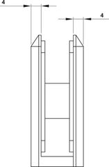 Kẹp Kính - Tường 90º Hafele 499.05.861 ảnh 2