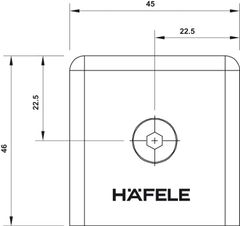 Kẹp Kính - Tường 90º Hafele 499.05.860 ảnh 3