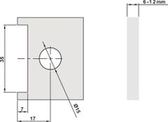 Kẹp Kính - Tường 90º Hafele 499.05.861 ảnh 4