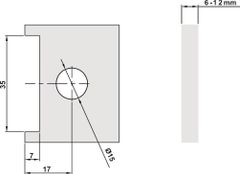 Kẹp Kính - Tường 90º Hafele 499.05.862 ảnh 4