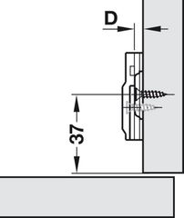 Đế Bản Lề Metalla SM Màu Đen Hafele 315.98.656 ảnh 3