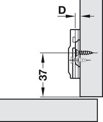 Đế Bản Lề Metalla SM Không Bật Hafele 315.98.670 ảnh 3