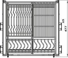 Rổ Bát Đĩa Kason Flex 700mm Hafele 549.04.045 ảnh 4