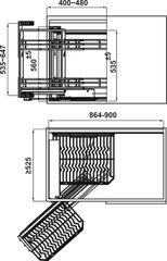 Kệ Góc Liên Hoàn Olla Mở Trái Hafele 548.21.032 ảnh 4