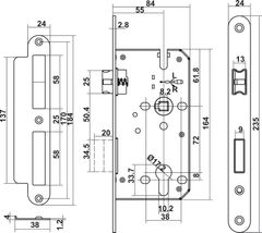 Bộ Khóa Tay Nắm Cửa DIY Set A Hafele 499.63.607 ảnh 4