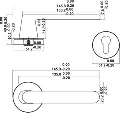 Bộ Khóa Tay Nắm Cửa DIY Set B Hafele 499.63.611 ảnh 2