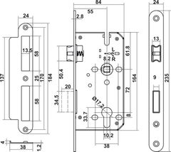 Bộ Khóa Tay Nắm Cửa DIY Set B Hafele 499.63.614 ảnh 3