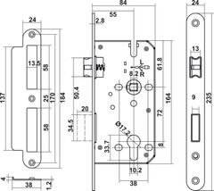 Bộ Khóa Tay Nắm Cửa DIY Set B Hafele 499.63.613 ảnh 3
