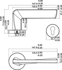 Bộ Khóa Tay Nắm Cửa DIY Set D Hafele 499.63.625 ảnh 2