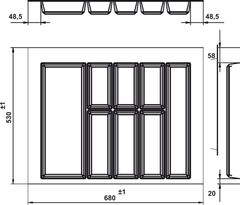 Khay Classico xám 550/700 mm Hafele 556.52.247 ảnh 4