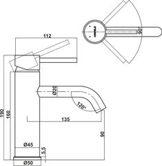 Vòi Trộn Lavabo Retro 90 Hafele 589.15.270 ảnh 3