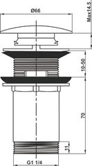 Bộ xả nhấn có lỗ thoát tràn BG Hafele 589.15.930 ảnh 2