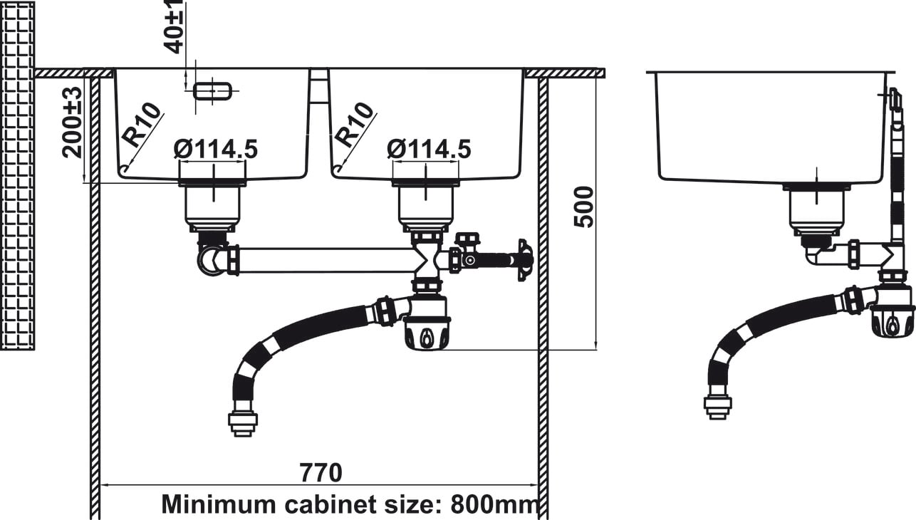 Chậu Rửa Chén Bát Inox HS24-SSN2S-750 Hafele 567.24.427 - Lắp chậu rửa chén bát inox HS24-SSN2S-750 Häfele 567.24.427 cần lưu ý gì?
