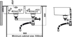 Chậu Rửa Chén Bát Inox HS24-SSN2S-870 Hafele 567.24.437 ảnh 5