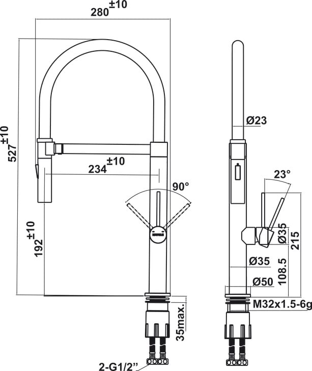 Vòi Rửa Chén HT24-SH1F527 Hafele 570.85.451 - Thiết kế cổ cao HT24-SH1F527 của vòi 570.85.451 Vòi Rửa Chén HT24-SH1F527 Hafele 570.85.451 - Thiết kế cổ cao HT24-SH1F527 của vòi 570.85.451