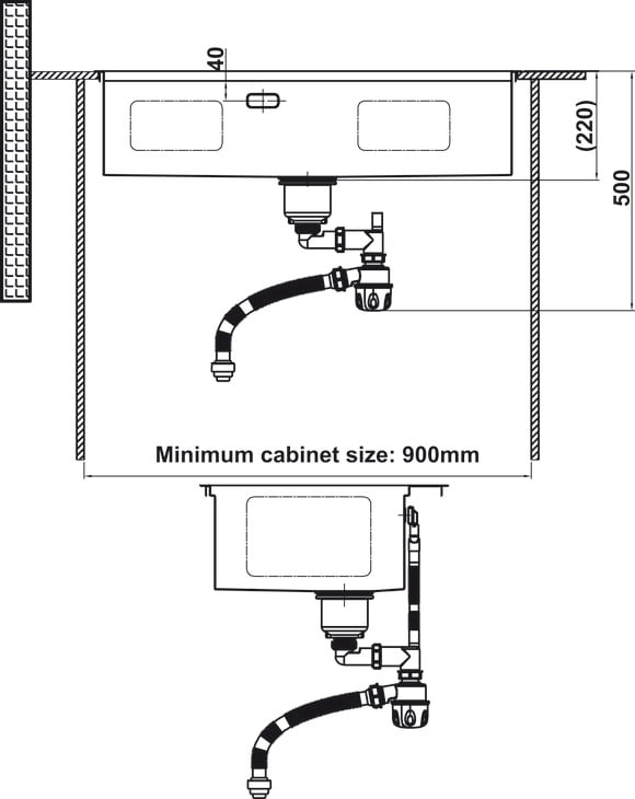 Chậu Rửa Chén Inox HS24-SSN1S-8650 Hafele 567.20.637 – ảnh 6