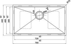 Chậu Rửa Chén Inox HS24-SSN1S-7644 Hafele 567.24.467 ảnh 4