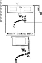 Chậu Rửa Chén Inox HS24-SSN1S-7644 Hafele 567.24.467 ảnh 5