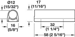 Đế cảm biến 58x15x15 nhựa màu đen Hafele 833.89.332 ảnh 3
