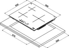Bếp từ 3 vùng nấu Hafele HC-I6035B 533.09.961 ảnh 3