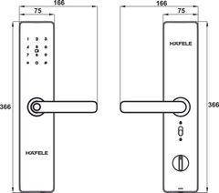 Khóa điện tử Hafele AL2402B màu đen 912.20.692 ảnh 3