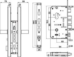 Khóa điện tử Hafele AL2402B màu đen 912.20.692 ảnh 4