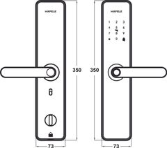 Khóa điện tử Hafele AL2401 màu đen 912.20.693 ảnh 3