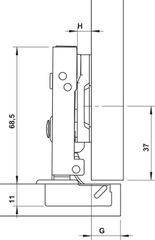Bản Lề Trùm Ngoài Metalla SM DIY 110º Hafele 315.07.113 ảnh 3